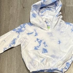 Kapital K Baby/Toddler Cotton Tie-Dye Hoodie in Blue/White, Size 2